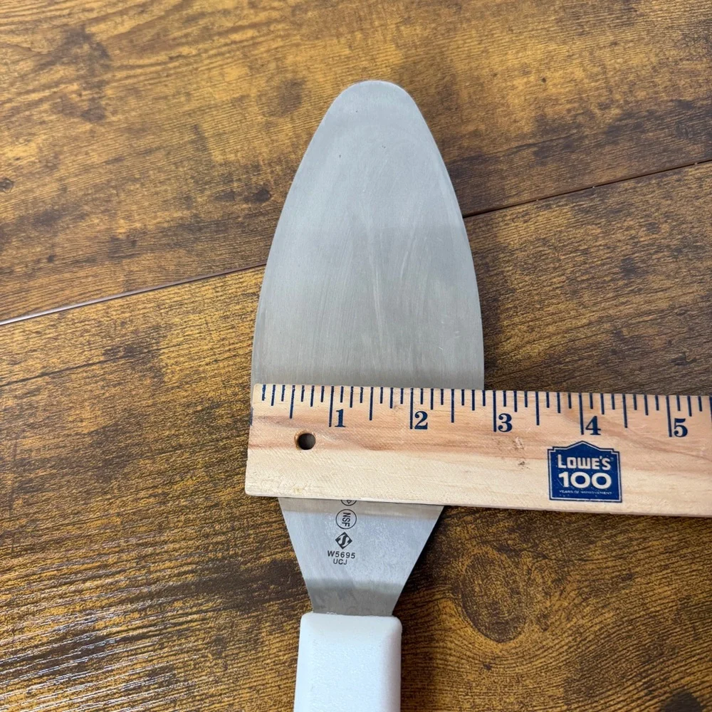 NSF Mundial W5695 White Handle Metal Spatula Pie Cake Server StainlessCommercial